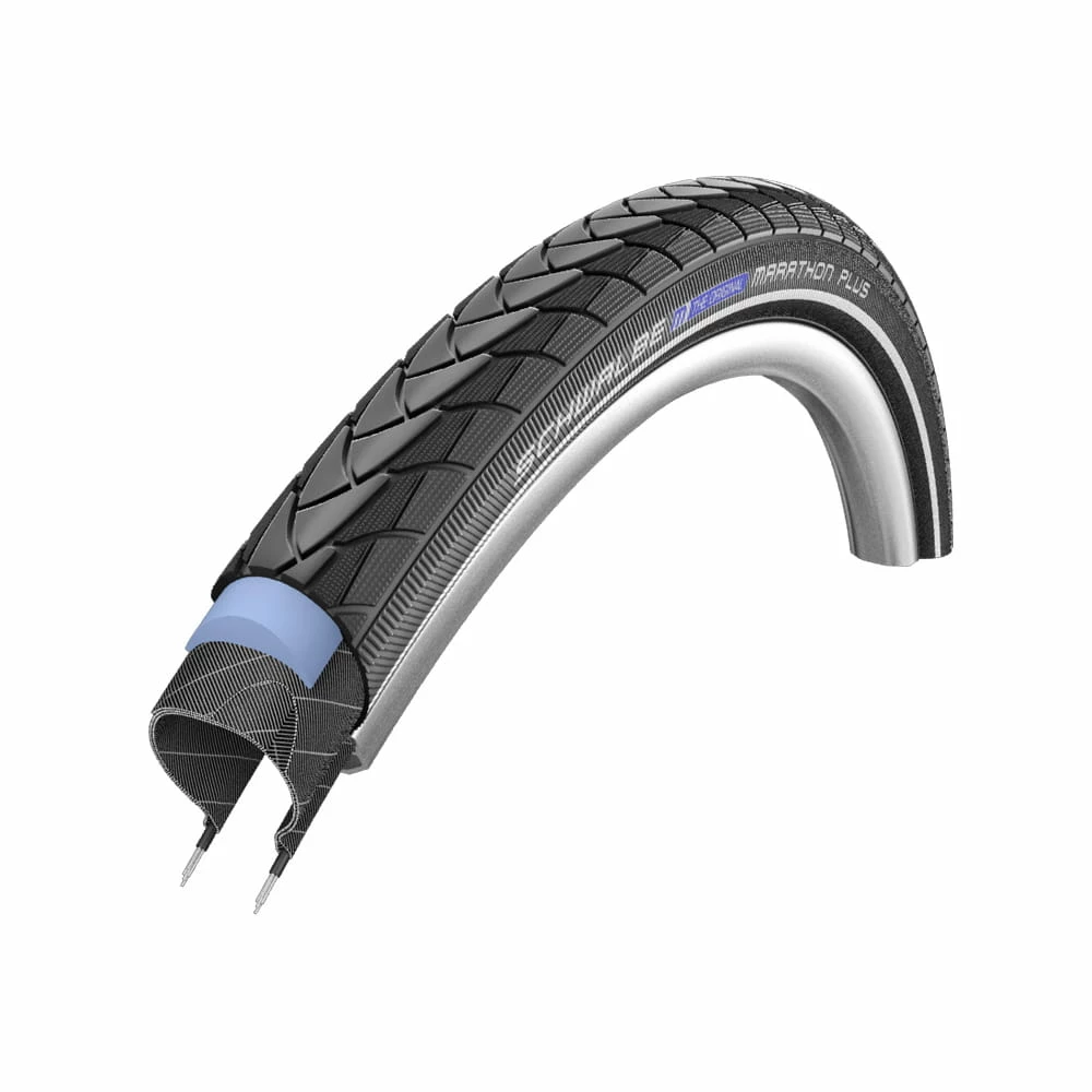 Schwalbe Pneu Marathon Plus - 28x1,25 Pouces - SmartGuard - Bandes Réfléchissantes - Noir 3 Schwalbe Pneu Marathon Plus - 28x1,25 Pouces - SmartGuard - Bandes Réfléchissantes - Noir