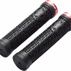Reverse Grips Stamp Single Lock-On - Noir/Rouge