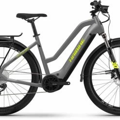 Haibike Trekking 6 Gloss Grey Neon / Ylw Vélo Trekking électrique Femme