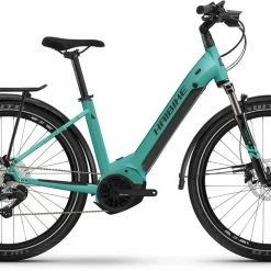 Haibike Trekking 7 Gloss Aqua Blk / Ink Vélo Trekking électrique Col De Cygne