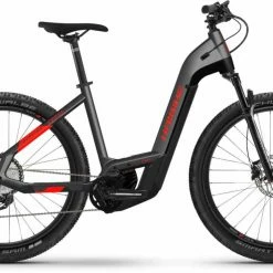 Haibike Trekking 9 Cross I625Wh Anthracite/red VTC électrique Col De Cygne