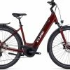 Cube Touring Hybrid EXC 625 Red N White Vélo Trekking électrique Col De Cygne -Vélos Soldes 631162E Cube Touring Hybrid EXC 625 red n white 2023 E Bike Trekkingrad Tiefeinsteiger 0 1280x1280 2