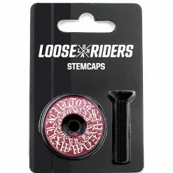 LOOSE RIDERS Stem Cap Circle - Rouge -Vélos Soldes 8559 2b