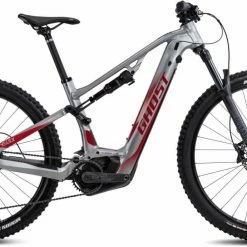 Ghost E-ASX 130 Universal AL Gray 2 / Riot Red Matt / Glossy VTT Tout Suspendu électrique