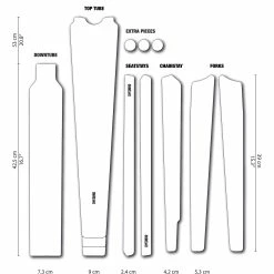 Dyedbro Kit De Protection De Cadre Gravel Clear - Glitter Matt