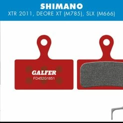 GALFER Plaquette De Frein Avancée - Shimano XTR 2011 BR-M985, Deore XT BR-M785, SLX M666