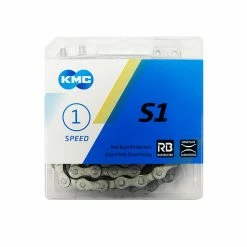KMC S1 Wide RB Chaîne+ 1 Vitesse - Argent -Vélos Soldes KMC S1 Wide RB