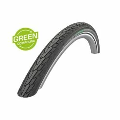 Schwalbe Pneu Road Cruiser - 28x1.75 Inch - K-Guard - GC - Bandes Réfléchissantes - Noir