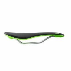 Fabric Selle Plate Scoop Elite - Noir/Vert -Vélos Soldes Scoop elite flat saddle black green