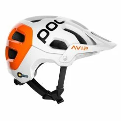 Casque POC Tectal Race SPIN NFC - Blanc Hydrogène-Orange AVIP -Vélos Soldes casque poc tectal race spin nfc blanc hydrogene orange avip 3