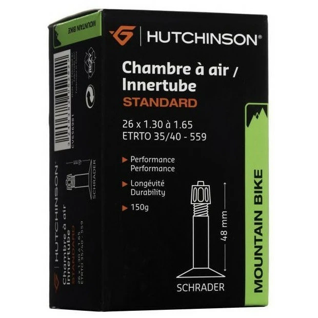 Chambre à Air Hutchinson Standard 26x1.30/1.65 - Schrader 48mm 3 Chambre à Air Hutchinson Standard 26x1.30/1.65 - Schrader 48mm