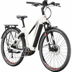 Conway Cairon T 3.0 625 Pearl White / Black Metallic Vélo Trekking électrique Col De Cygne