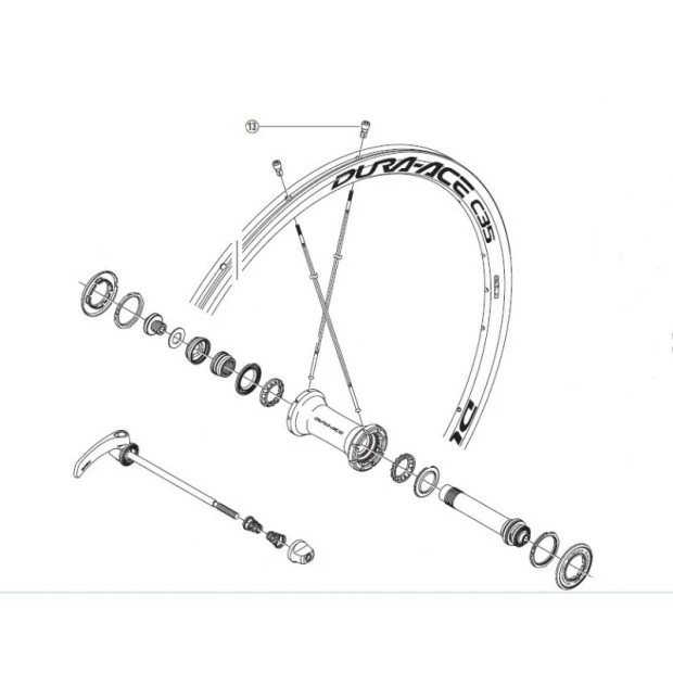 Ecrou Shimano Y012Z4075 - (X1) 3 Ecrou Shimano Y012Z4075 - (X1)