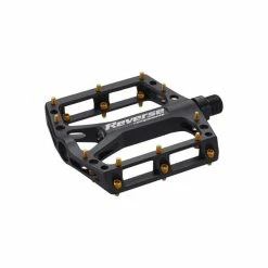 Reverse Pédales à Plateforme ONE Noires - Broches Dorées