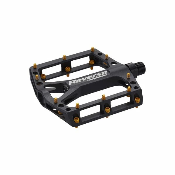 Reverse Pédales à Plateforme ONE Noires - Broches Dorées 3 Reverse Pédales à Plateforme ONE Noires - Broches Dorées