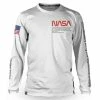Maillot Manches Longues Loose Riders Nasa Flight Crew Blanc -Vélos Soldes maillot manches longues loose riders nasa flight crew blanc