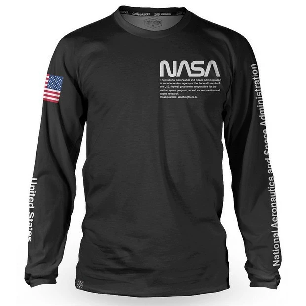 Maillot Manches Longues Loose Riders Nasa Flight Crew Noir 3 Maillot Manches Longues Loose Riders Nasa Flight Crew Noir