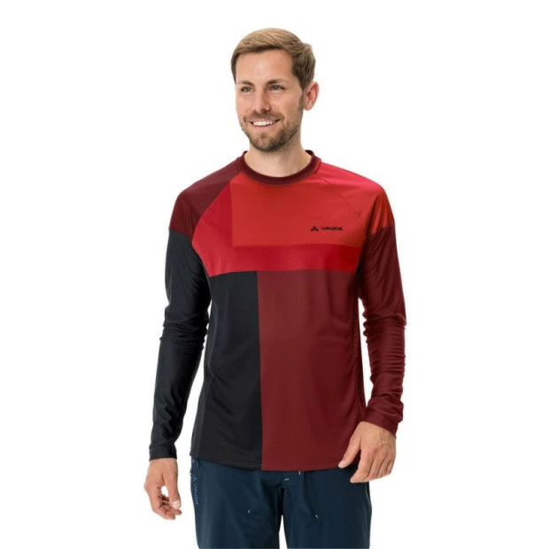 Maillot VTT Manches Longues Vaude Moab LS VI Rouge Brillant 5 Maillot VTT Manches Longues Vaude Moab LS VI Rouge Brillant – Image 3