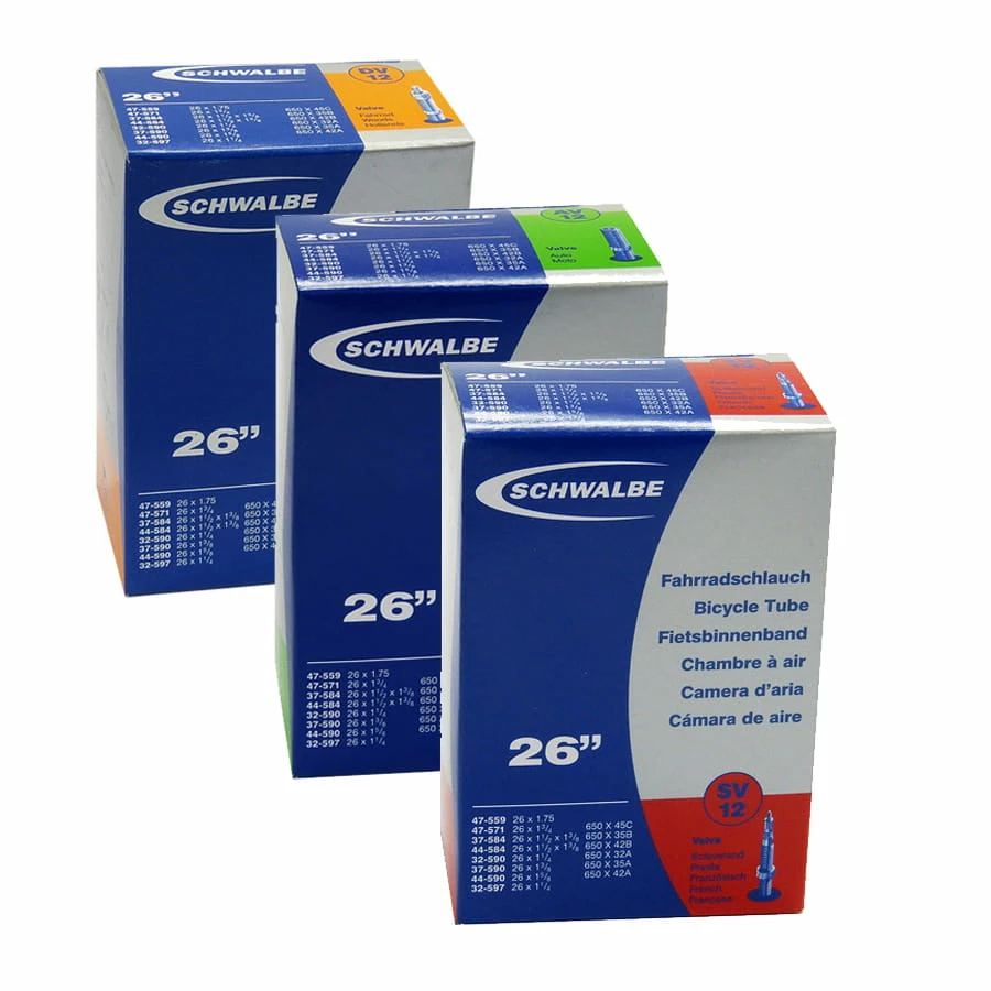 Schwalbe No. 12 Tube 26 Pouces / 650B / 650C 3 Schwalbe No. 12 Tube 26 Pouces / 650B / 650C