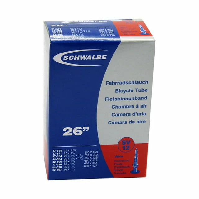 Schwalbe No. 12 Tube 26 Pouces / 650B / 650C 4 Schwalbe No. 12 Tube 26 Pouces / 650B / 650C – Image 2