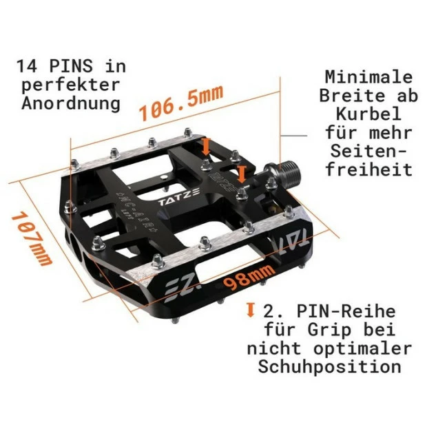 Pédales Plates Tatze MC-Air Axe Titane 4 Pédales Plates Tatze MC-Air Axe Titane – Image 2