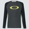 T-Shirt Manches Longues Oakley MTB Tech Tee - Gris-Noir -Vélos Soldes t shirt manches longues oakley mtb tech tee gris noir