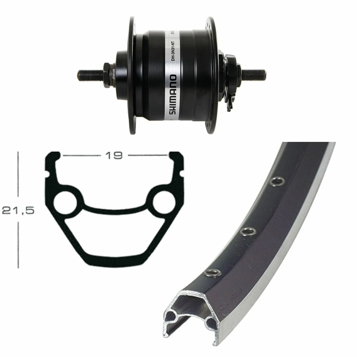 Bike Mailorder VR 28 Pouces Avec Dynamo De Moyeu - Argent 5 Bike Mailorder VR 28 Pouces Avec Dynamo De Moyeu - Argent – Image 3